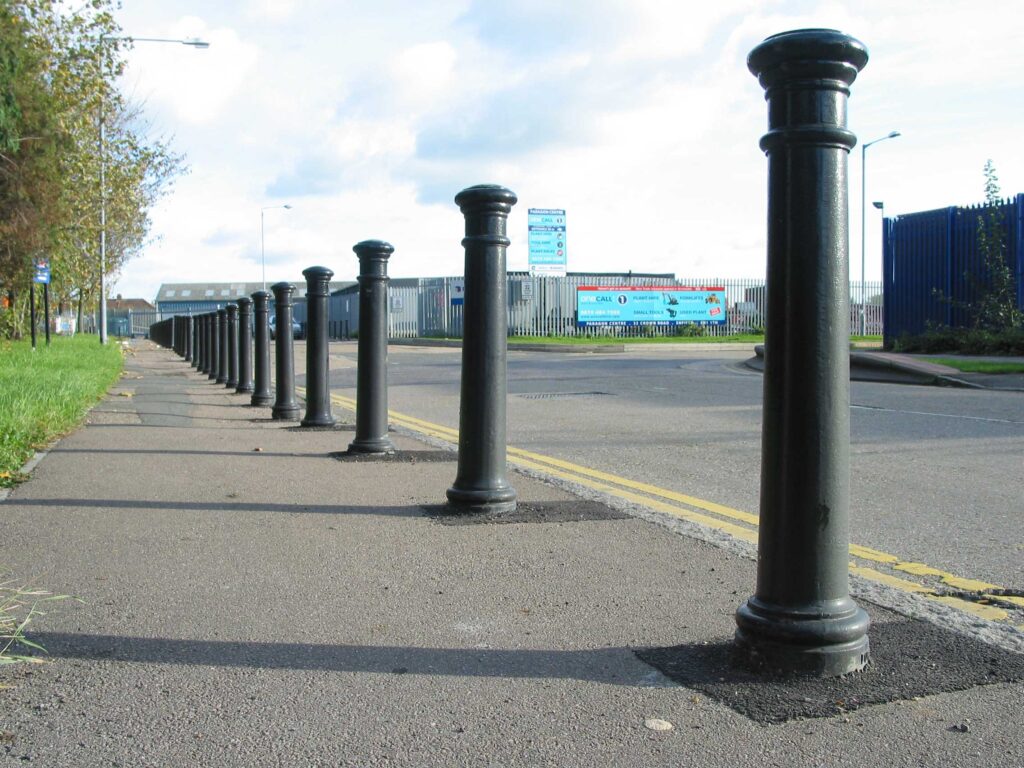 manchester-bollards-in-a-row